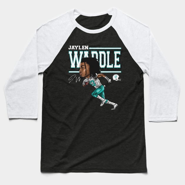 Jaylen Waddle Miami Cartoon Baseball T-Shirt by Buya_Hamkac